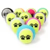 لعبة Pet Dog Puppy Play Toy Tennis Ball Ayes Toys Paw Print Outdoor Sport Catch Fetch Balls 6.5cm