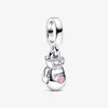 2023 Ny vår 100% 925 Sterling Silver Ladybird Butterfly Unicorn Pig Charm Boxing Glove Pendant Swallow Feather Stud Halsband Fit For Pandora Diy Gift for Women