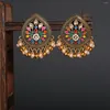 Boucles d'oreilles pendantes Vintage perles perles gland mariage Jhumka Antique Boho couleur or goutte d'eau Brincos bijoux