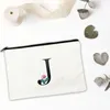 Bolsas de cosméticos Casos Flores de alfabetismo para organizador de maquiagem mini bolsas mulheres bolsa de mulheres armazenamento de viagens femininas maquiagem kawaii