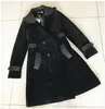 Trenchs de femmes manteaux femmes noir parkas manteau hiver pu couture mince élégant ceinturé chaud coton rembourré veste pardessus