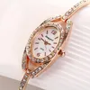 Нарученные часы Top Brand Women Bracelet Watch Ladies нержавеющая сталь Тонкие платья часы звезды алмазные наручные часы часы