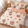 Bedding sets Kuup Animal Pink Bedding Set Luxury Soft Queen Size Comforter Sets of Sheets Set of Bed Linen 220 240 Nordic Bed Cover 150 Home 230308