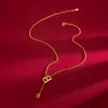 Femmes pendentif chaîne mode tendance lettre B réel or jaune 18 carats rempli parfait exquis bijoux cadeau
