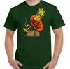 Herren-T-Shirts, Musik-T-Shirt, Vinyl-Schallplattendecks, Erdlied, Herren, Umwelt, Frieden, Hippie