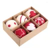 Party Decoration 594C 6pcs Felt Christmas Ball Pendant Tree Decor Supplies Household For Wedding Birthday Background