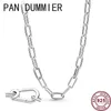 925 Silver Fit Pandora Necklace Pendant heart women fashion jewelry Exquisite Chain Link Me Series