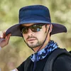 Breda randen hattar w106 herrar panama hink hatt sommar utomhus mode andas mesh visir Big Brim Hat Fisherman Hat UV Sun Hat R230308