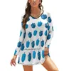 Casual Dresses Dreidels-Hanukkah Square Neck Dress Cute Loose Print Elegant Beach Party Hanukkah Dreidel Jewish Holiday