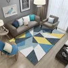 Tapijt Noordse stijl Geometrische woonkamer Tapijt Rug Moderne luxe slaapkamer Bedbout Tapijt Tapijt Huisdecoratie Parlor Zacht vierkant Fluize vloermat 230308