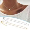 Charms Simple Heart Shape Necklace Alloy Pendant Charm Jewelry Birthday Gift For Women Girl AIC88