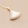 Skirt Series designer necklace for woman Mother shellfish Gold plated 18K highest counter quality fashion luxury classic style exquisite gift 012