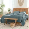 Bedding Sets Pure Linen Set Single Double Bed Home Duvet Cover Skin Friendly Fabric Solid Color King Size Quilt