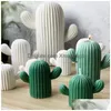 Baking Moulds 3D Meat Cactus Plant Plaster Mold Home Decoration Decorative Candles Succent Candle Forms Simator T200703 Drop Deliver Dhp10