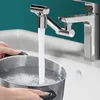 Andra badtoalettförsörjningar Alloy Universal 1440 ° Rotation Faucet Aerator Retracta Robotic Arm Swivel Kitchen Accessory Extender2Flow 230308