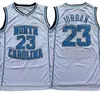 Caroline du Nord Hommes Tar Heels 23 Michael Jersey UNC College maillots de basket-ball cousus Porter des maillots Noir Blanc Bleu chemise