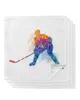 Serviette de table aquarelle Sport joueur de Hockey 4/6/8 pièces tissu décor dîner serviette pour cuisine assiettes tapis décoration de fête de mariage