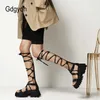 Sandalen Gdgydh Marke Neue Frau Heels Sandalen Für Keile Schuhe Römischen Coole Mode Punk Gothic Sandalen Gladiator Plattform Mit Reißverschluss Z0306