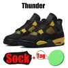 Designer Pine Green 4 4s basketballen schoenen sneakers voor heren dames Militaire Zwarte Katten Canvas schoen Thunder red Cement Plate Air