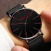 Orologi da polso Moda uomo minimalista Orologi ultra sottili Orologi da uomo semplici Business Cinturino in maglia di acciaio inossidabile Orologio al quarzoOrologi da polso Thun22