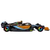 Spoor Elektrische RC Spoor Bburago 1 43 McLaren MCL36 3 Daniel Ricciardo 4 Lando Norris Legering Luxe Voertuig Diecast Model speelgoed 230307