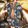 Camisas casuais masculinas 2023 Jaqueta de verão Homens de manga curta camisa floral estampa 3d e férias de praia wohawaiian lazer