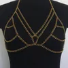 Неклеты Женщины Стильный бюстгальтер Bra Vest Bra Halterneck Gress Chain Cross Style очаровательны для танцев