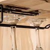 Användbara järnviner Stemware Racks Glasshållare Hanging Bar Hanger Shelf Rostfritt stål Vinglas Rack Stativ Pappersrulle RRA