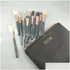 Makeup Brushes Brand Set 15Pcs/Set Professional Brush Eyeshadow Eyeliner Blending Pencil Cosmetics Tools With Bag Drop Delivery Heal Dhflu