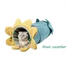 Cat Toys Est Collapsible Tunnel Warm Vegetable Shaped Toy Pet Tube For Dog Kitten 2-Way Training Play Supplies