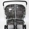 Werkeronderdelen accessoires Babydeksels Babystoelen Regenkap voor tweelingen Clear Stroller Raincoat Wind Dust Shield 230308