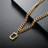 Colliers pendants ZMFashion Vintage Collier de chaîne de liaison carrée irrégulière pour femmes hommes Bijoux Hip Hop Choker Hip Hop en acier inoxydable en acier inoxydable