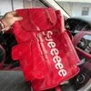حقائب تصميمة مصممة كلاسيكية على ظهر حقيبة الظهر الحمراء على حقائب اليد للنساء للرجال حقيبة ظهر مدرسية