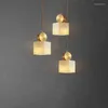 Hanglampen imitatie marmeren lamp Home Decor eettafel hangend gouden luxe el bed kroonluchter