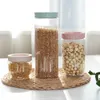 Storage Bottles Jars Kitchen Transparent Food Storage Container With Lids Durable Seal Pot Cereal Grain Bean Rice Sealed Plastic Milk Powder Jar J230301