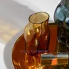 花瓶の創造性ガラス花瓶抽象ボディアートキャラクター彫刻透明な花のアレンジメントモダンホームデコレーション