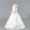 Girl Dresses Lace Flower For Weddings A-line Cap Sleeves Tulle Bow Long First Communion Little Kids Baby