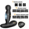 Anal Toys Electric Shock Prostate Massager Vibrators For Men 360 Rotate Butt Plug Vibrator Male Wireless Buttplug Sex 230307