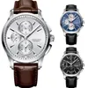 2021 montres de luxe pour hommes de haute qualité série à six points Tous les cadrans fonctionnent Montre à quartz pour hommes Top marque Ceinture en cuir horloge chronograph298y