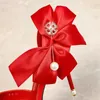 Sandal 2023 New Bow Knot Women Pumps Designer Shoes High Heels Sandals Satin Stiletto Sexy Pearl Wedding Plus Size 43 230302