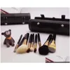 Makeup Brushes M Brand 9 Pcs Set Kit Travel Beauty Professional Wood Handle Foundation Lips Cosmetics Brush Drop Delivery Health Too Dhhfx