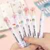 Highlighters 6 PcsSet Cute Cat Paw Highlighter Soft Oblique Nib Student Drawing Writing Marker Pens Kawaii Stationery School Supplies J230302