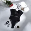 Sexig uppsättning ellolace underkläder bodysuit kvinnor spets ärmlösa kroppar underwire push up bodycon högskuren kropp rygglös topp 230307