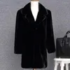 Men's Jackets Autumn Winter Imitation Mink Long Coat Men Trendy Thicken Thermal Elegant Trench Fashion Faux Fur Clothes