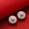 Stud Earrings Ethiopian Silver Color African Style For Women Wedding Vintage Jewelry