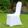 50 100st Universal Cheap El White Chair Cover Office Lycra Spandex Chair Cover Weddings Party Dining Christmas Event Decor T2226W