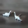 Studörhängen huitan söt dinosaurie formad för flickor silver färg/guld färg minimalistisk kvinnor fancy present mode smycken smycken