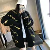 Designer Hoodies Baleng's Fashion Men's Sweaters Parisian Spring and Autumn New Letter Jacquard Knitting Cardigan Coat V-hals visar tunn lös HK9H 48V5