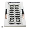 Outils de maquillage 10 paires Kit de cils magnétiques avec Eyeliner naturel épais longs cils Extension réutilisable faux cils outil de maquillage TSLM1 230307
