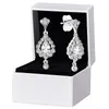 Sparkling Teardrop Pendant Stud Earring 925 Sterling Silver for Pandora Women Wedding designer Jewelry Girlfriend Gift CZ Diamond Earrings with Original Box